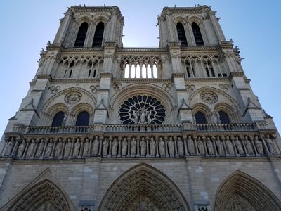 Facade of Notre-Dame de Paris.