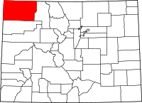 Map of Colorado highlighting موفات