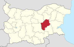 موقع محافظة سليڤن في بلغاريا