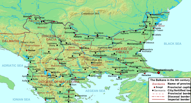 ملف:Balkans 6th century.svg