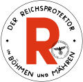 Special license plate for vehicles belonging to the office of the Reichsprotektor