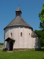 كنيسة قرية في سلو، سلوڤنيا: كل من السقف والحوائط هم أسطح مسطرة.