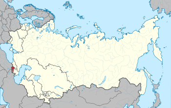 Location of Armenia (red) within the Soviet Union