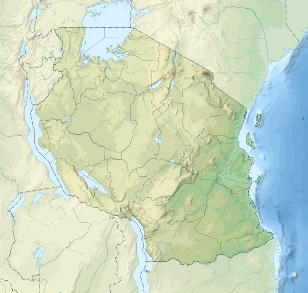 ملف:Tanzania relief location map.svg