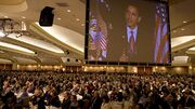President Barack Obama speaks at the National Prayer Breakfast in February 2009.
