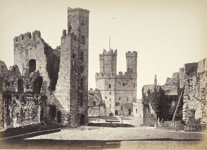 Carnarvon Castle, Interior, Looking Towards The Eagle Tower, asi 1860