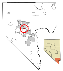 Location of Winchester in Clark County, Nevada