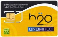 H2O Wireless prepaid SIM card