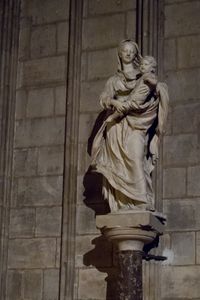 The Statue of Virgin and Child inside Notre-Dame de Paris