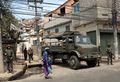 Brazilin soldiers Marine Corps in operation of urban warfare.