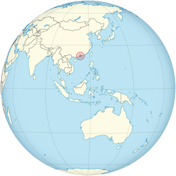 Location of Portuguese Macau