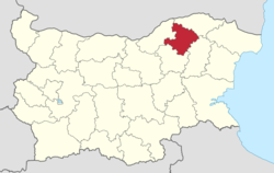 موقع محافظة رازگراد في بلغاريا