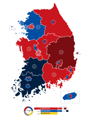 2022 Republic of Korea Presidential Election, Provincial-level divisions.svg