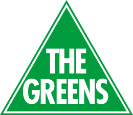 The emblem of the Australian Greens. The party won 12.7% of the primary vote in the 2022 election for the Australian Senate.