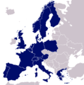 1991 (16 members): Poland and Finland join, and ألمانيا has been reunified (2008 borders)
