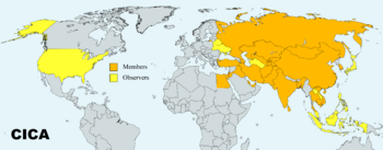 موقع مؤتمر التفاعل واجراءات بناء الثقة في آسيا Conference on Interaction and Confidence Building Measures in Asia (CICA)