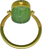 Moveable ring from 664 to 322 BC. Green jasper and gold.[3] The Walters Art Museum.