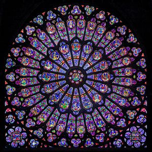 North rose window (about 1250)