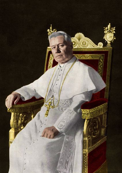 ملف:Portrait of Pope St. Pius X (Colored).jpg