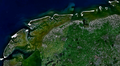 Satellite image of the Dutch islands