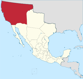 Mexico's Department of Alta California, of which a small area north of San Francisco was controlled by the Bear Flag rebels