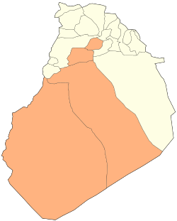 Map of Algeria highlighting El Bayadh Province