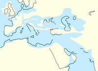 The North Sea between 34 مليون سنة مضت and 28 مليون سنة مضت, as Central Europe became dry land