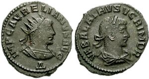 Front and back of ancient coin