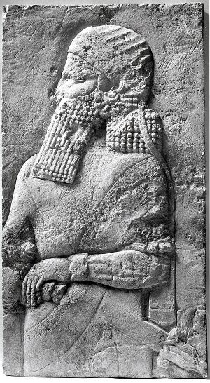 Stele depicting an Assyrian crown prince