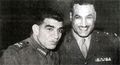 اللواء محمد نجيب والمقدم جمال عبد الناصر عقب نجاح ثورة يوليو 1952.