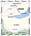 Location of Irkutsk in southern Siberia