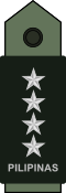 Philippine Army general's shoulder rank badge.