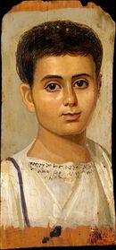 پورتريه لصبي، عُرفت هويته من النقش باسم يوتيخيس، متحف متروپوليتان للفنون.