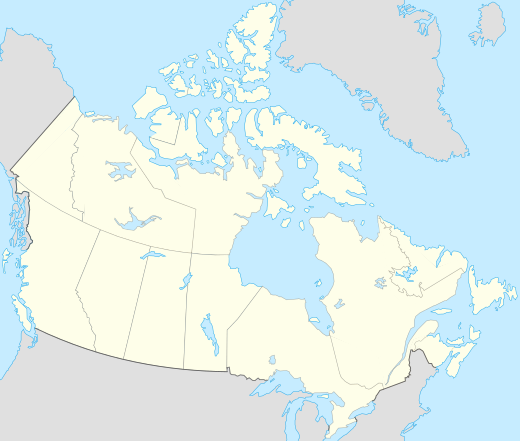 Map of Canada showing the locations of World Heritage Sites