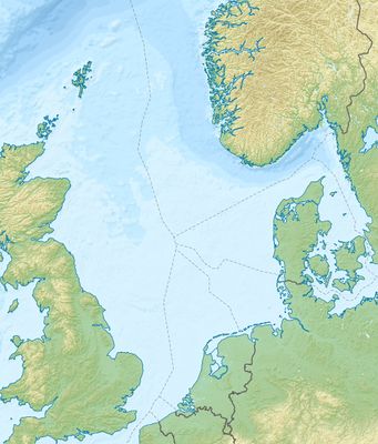Location map North Sea