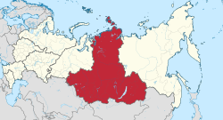 موقع منطقة سيبيريا الاتحادية.