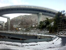 Asagawa Loop Line to Iizuna Kogen Ski Area built in preparations for the 1998 Winter Olympics