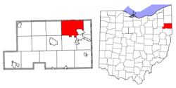 Location of Youngstown in Mahoning County within the state of Ohio Interactive Map Outlining Youngstown