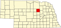 State map highlighting Wheeler County