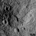 Hill shaded central mound at the south pole of Vesta (2 February 2015)