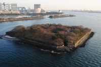 Odaiba battery at the entrance of Tokyo, built in 1853–54 to prevent an American intrusion