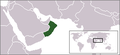 Location map for Oman