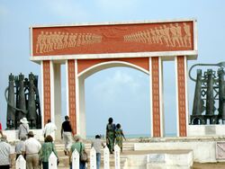 Door of No Return. A memorial arch monument to the trans-atlantic slavery, on the coast of Ouidah.