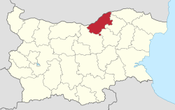 موقع محافظة روسه في بلغاريا