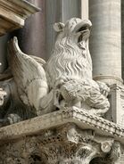 Statue of a griffin at St Mark's Basilica in Venice