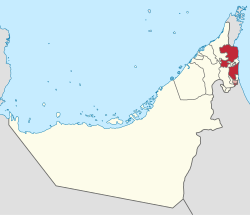 موقع الفجيرة في الإمارات العربية المتحدة