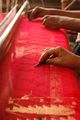 Weavers at work in Bangladesh.