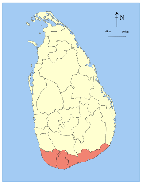ملف:Sri Lanka Southern Province locator map.svg