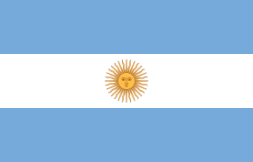 Flag of Argentina featuring Inti