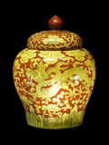 Lidded jar with yellow dragon, Ming dynasty